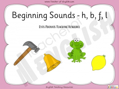 Beginning Sounds - h, b, f, l Teaching Resources